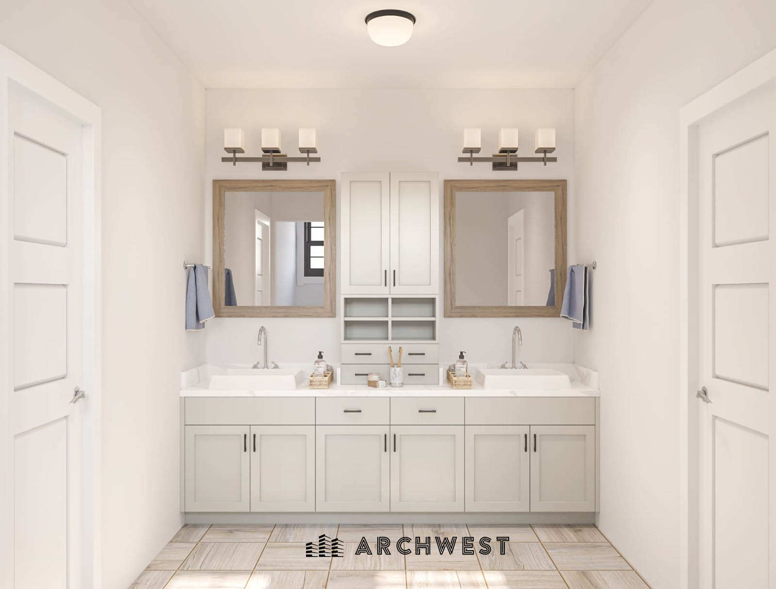 11. 3D Render of a Bathroom Vanity in New York, USA